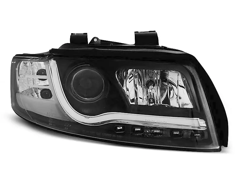 Frontlykter AUDI A4 2000-2004 LED TUBE LIGHTS BLACK – bilde 5