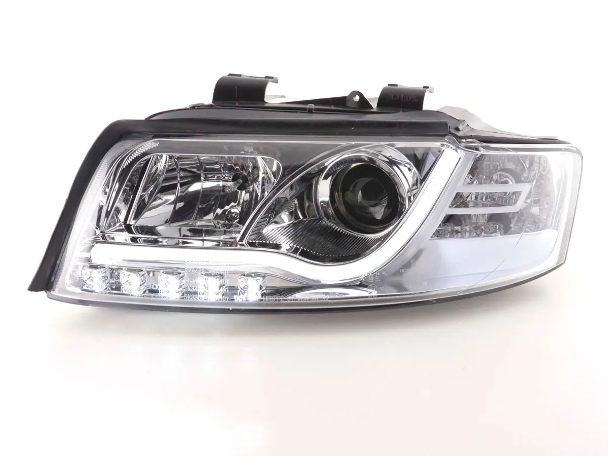 Frontlykter AUDI A4 2000-2004 LED TUBE LIGHTS CHROME – bilde 3