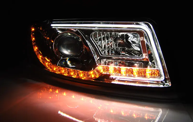 Frontlykter AUDI A4 2000-2004 LED TUBE LIGHTS CHROME – bilde 7