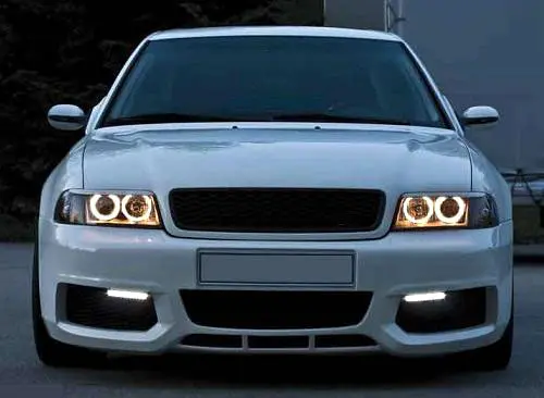 Frontlykter AUDI A4 (B5) 1994-1998 ANGEL EYES BLACK – bilde 7