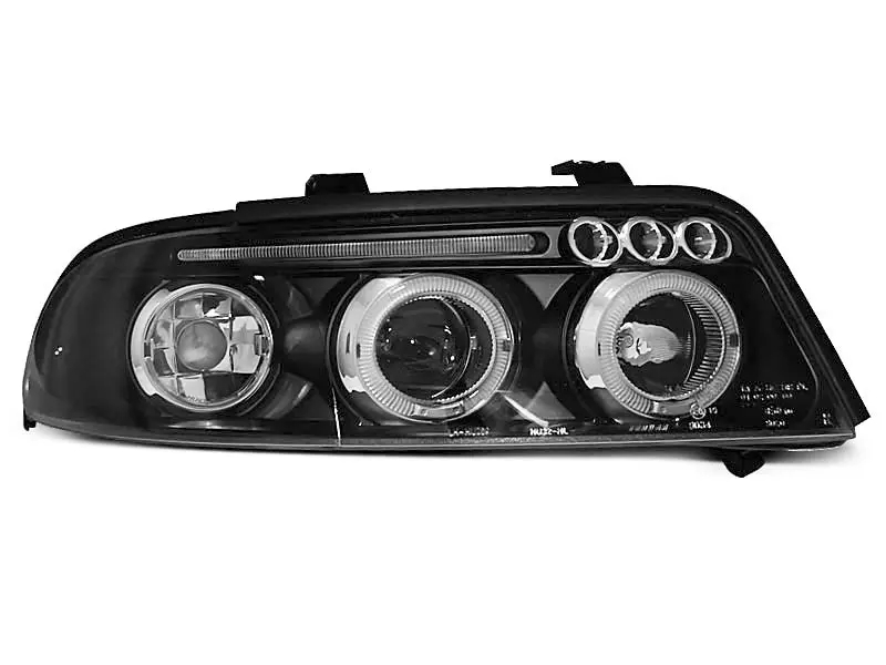 Frontlykter AUDI A4 (B5) 1999-2000 ANGEL EYES BLACK – bilde 2