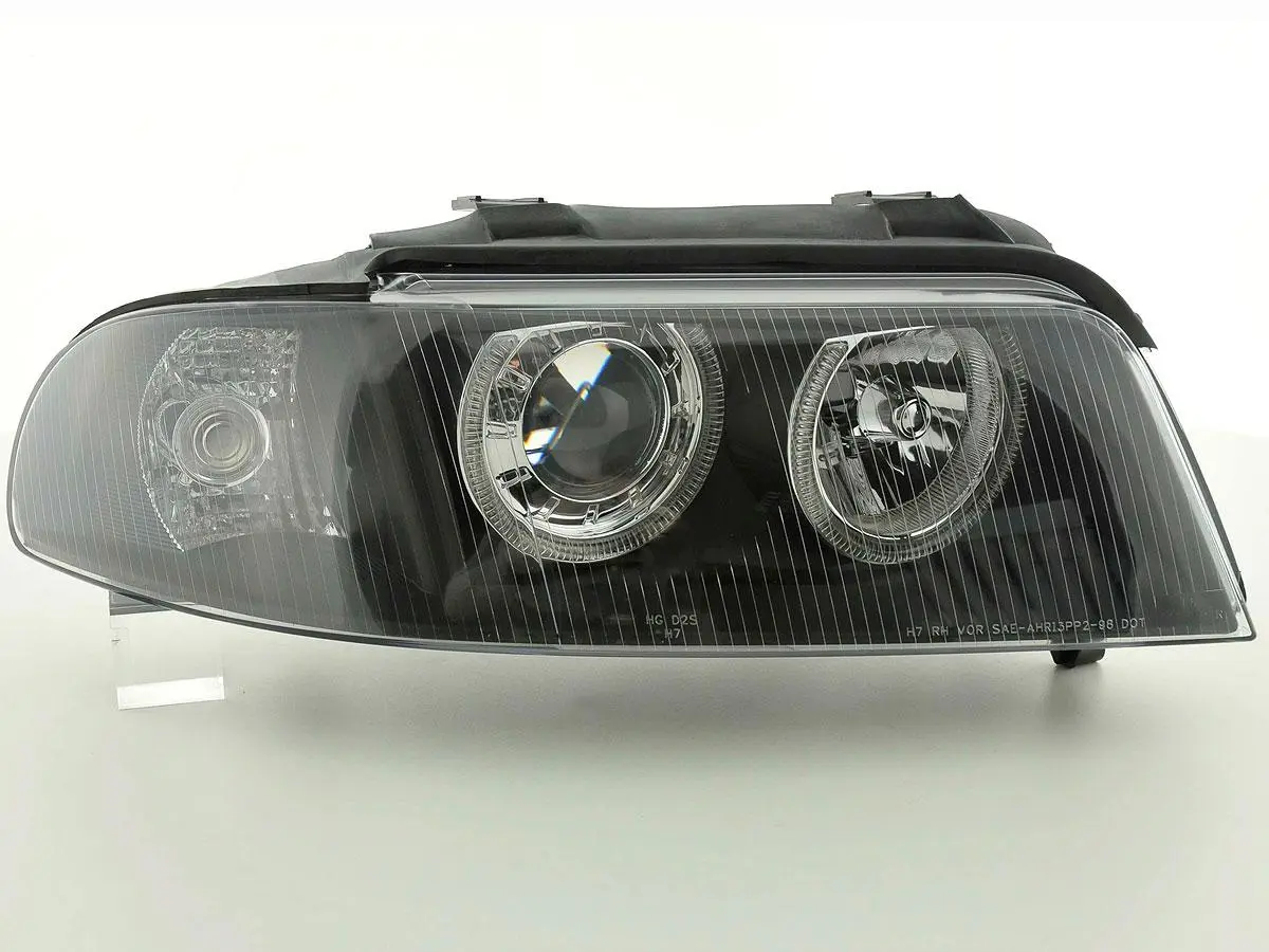 Frontlykter AUDI A4 (B5) 1999-2000 ANGEL EYES BLACK Image 2