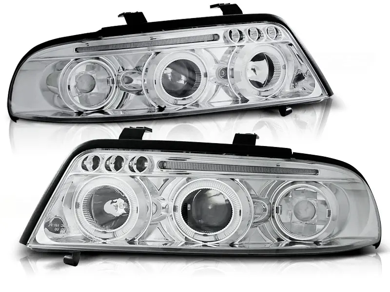Frontlykter AUDI A4 (B5) 1999-2000 ANGEL EYES CHROME