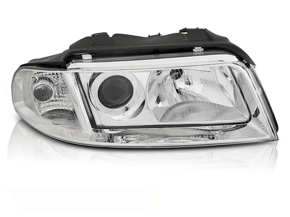 Frontlykter AUDI A4 (B5) 1999-2000 CHROME RIGHT SIDE TYC