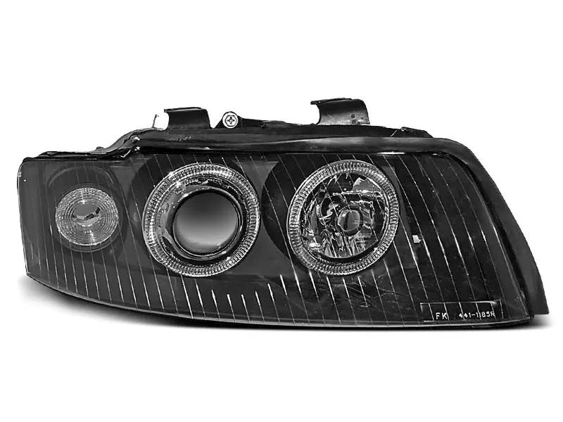 Frontlykter AUDI A4 (B6) 2000-2004 ANGEL EYES BLACK – bilde 2