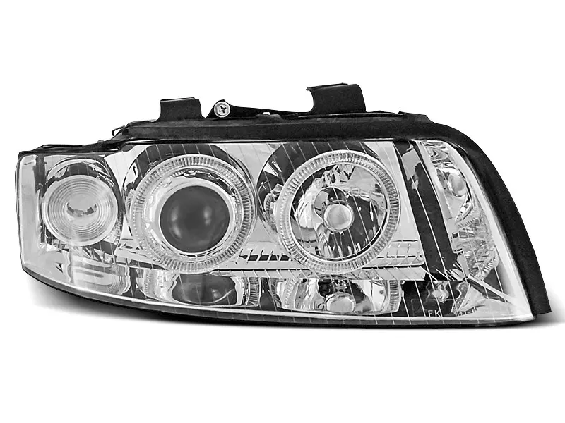 Frontlykter AUDI A4 (B6) 2000-2004 ANGEL EYES CHROME – bilde 2