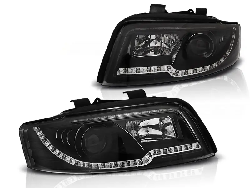 Frontlykter AUDI A4 (B6) 2000-2004 LED TUBE LIGHT BLACK – bilde 4