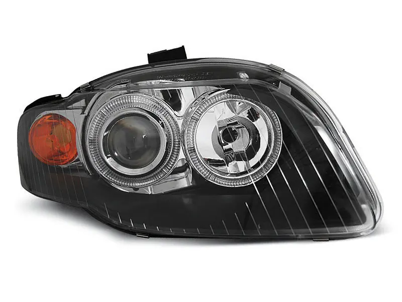 Frontlykter Audi A4 B7 2004 - 2008 │ ANGEL EYES BLACK Image 3