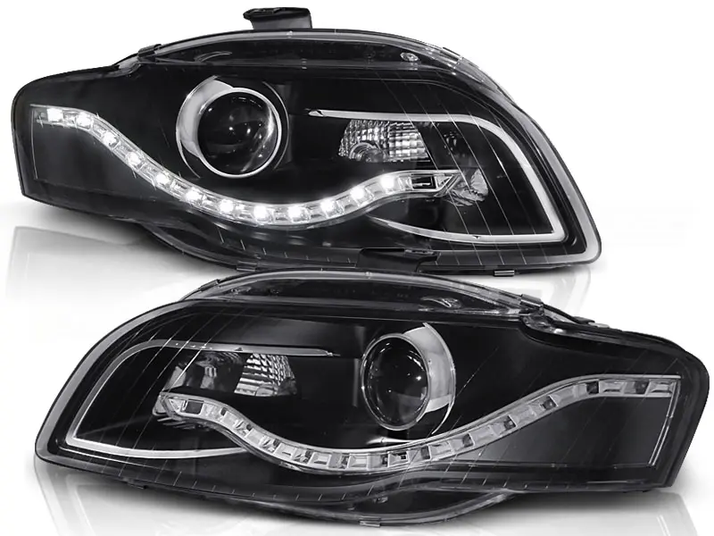 Frontlykter Audi A4 B7 2004 - 2008 │ DAYLIGHT BLACK – bilde 2