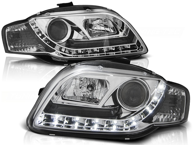 Frontlykter Audi A4 B7 2004 - 2008 │ DAYLIGHT CHROME