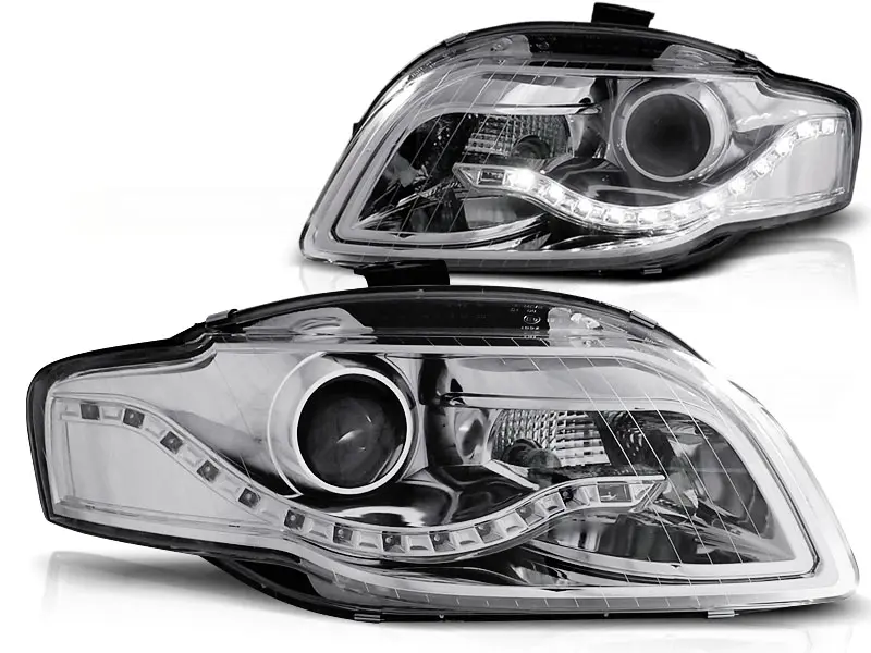 Frontlykter Audi A4 B7 2004 - 2008 │ DAYLIGHT CHROME – bilde 2