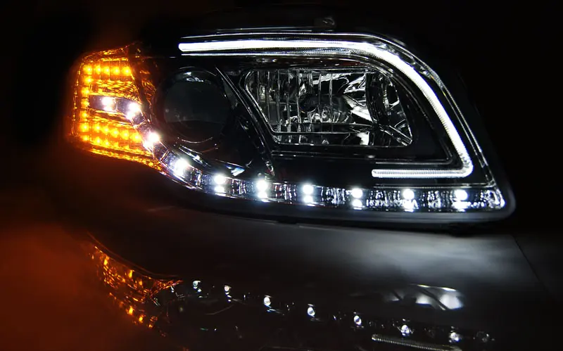 Frontlykter Audi A4 B7 2004 - 2008 │ LED TUBE LIGHT BLACK – bilde 3