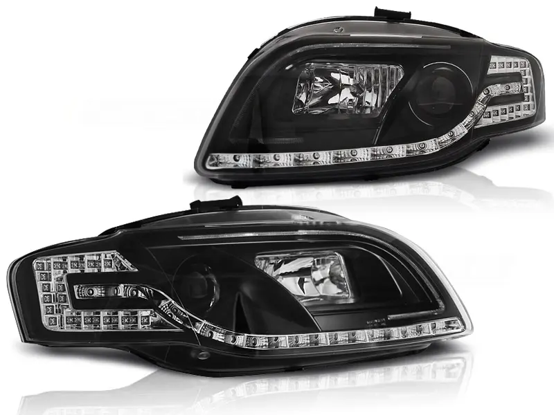 Frontlykter Audi A4 B7 2004 - 2008 │ LED TUBE LIGHT BLACK – bilde 4