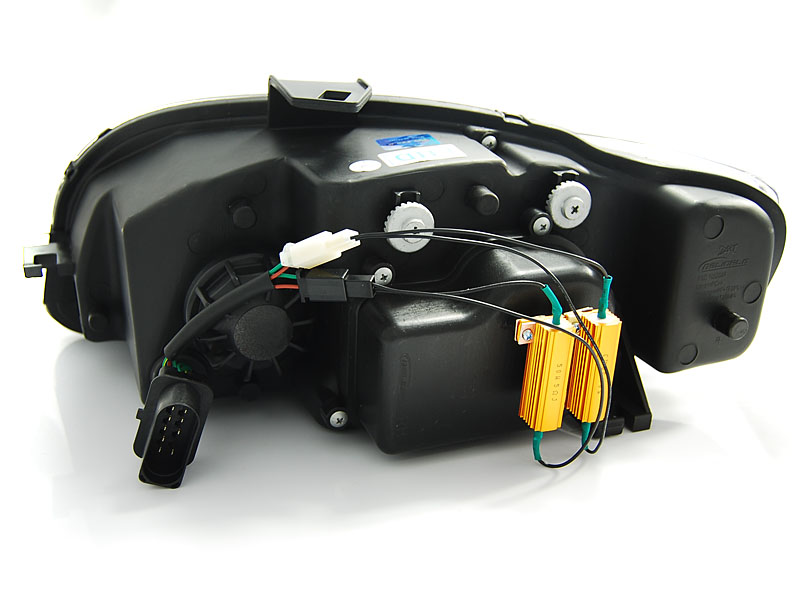 Frontlykter Audi A4 B7 2004 - 2008 │ TUBE LIGHT BLACK – bilde 3