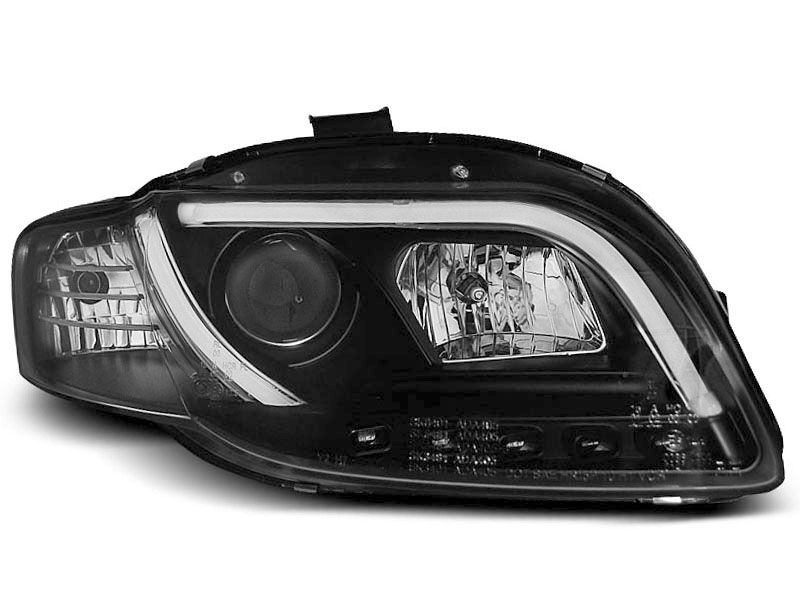 Frontlykter Audi A4 B7 2004 - 2008 │ TUBE LIGHT BLACK – bilde 4