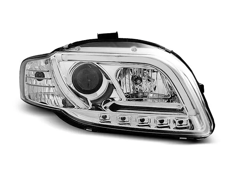 Frontlykter Audi A4 B7 2004 - 2008 │ TUBE LIGHT CHROME – bilde 4
