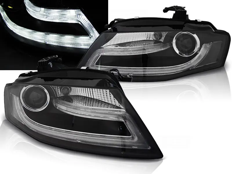Frontlykter Audi A4 B8 2007 - 2011 │ TRU DRL BLACK