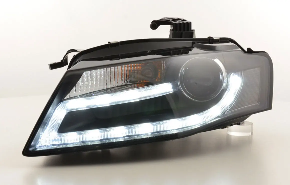 Frontlykter Audi A4 B8 2007 - 2012 TRU DRL BLACK HID XENON Image 2