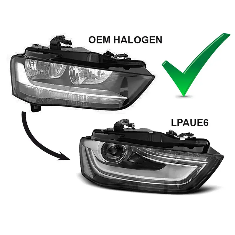 Frontlykter Audi A4 B8 Facelift 2011 - 2015 │BLACK LED – bilde 3