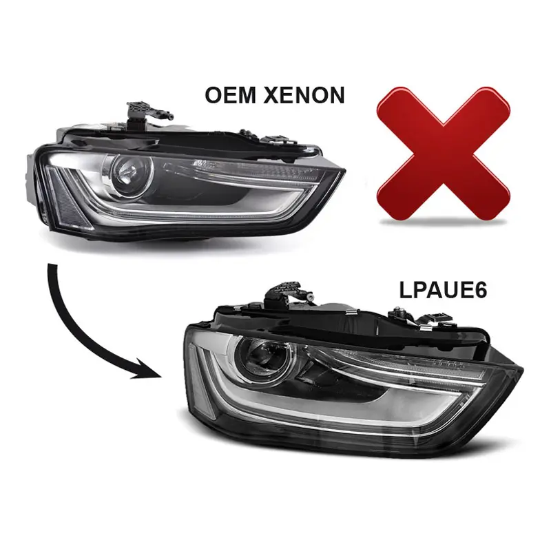 Frontlykter Audi A4 B8 Facelift 2011 - 2015 │BLACK LED – bilde 4