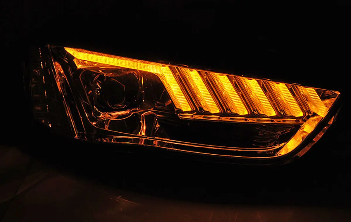 Frontlykter Audi A4 B8 Facelift 2012 - 2015 XENON LED BLACK SEQ – bilde 3