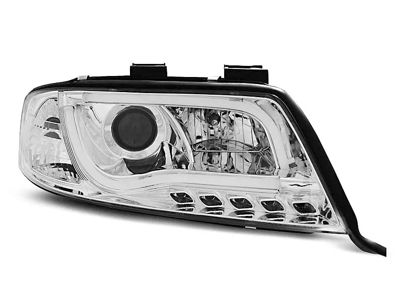 Frontlykter AUDI A6 1997-2001 LED TUBE LIGHTS CHROME – bilde 3