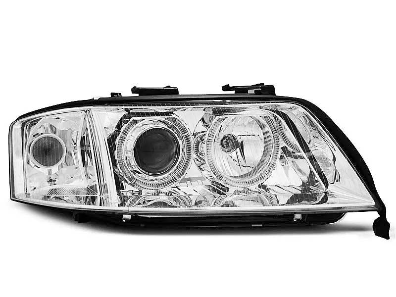 Frontlykter AUDI A6 2001-2004 ANGEL EYES CHROME XENON – bilde 2