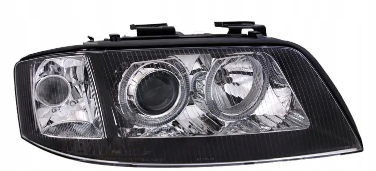 Frontlykter Audi A6 C5 2001 - 2004 │  Xenon Angel Eyes Black Headlights Image 4