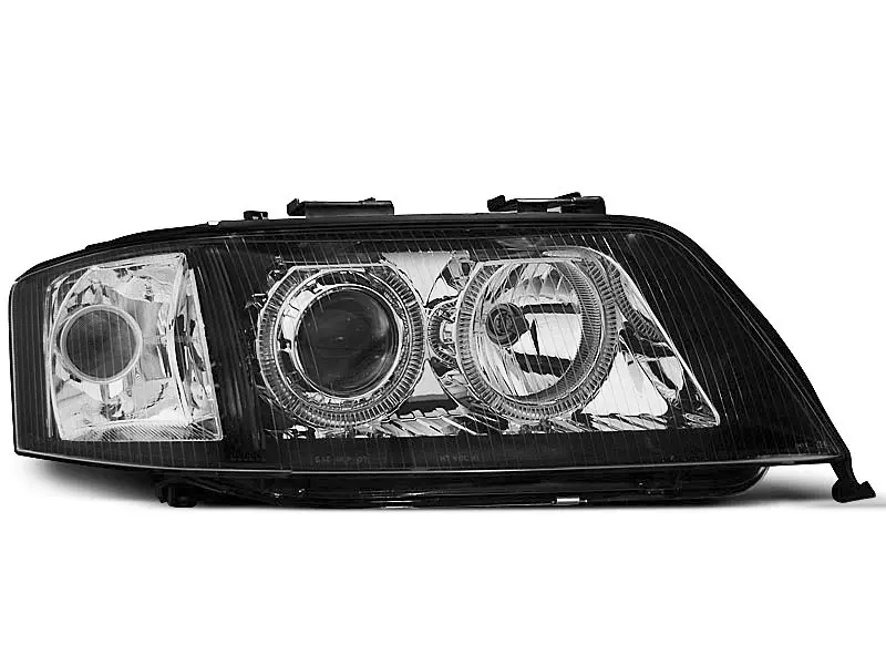 Frontlykter Audi A6 C5 Facelift 2001 - 2004 │ ANGEL EYES BLACK Image 2