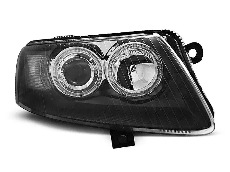 Frontlykter AUDI A6 C6 2004 - 2008 │ Angel Eyes Black – bilde 2