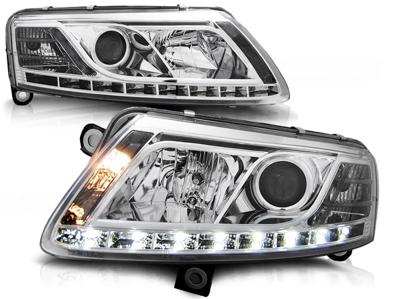 Frontlykter AUDI A6 (C6) 2004-2008 TRU DRL CHROME
