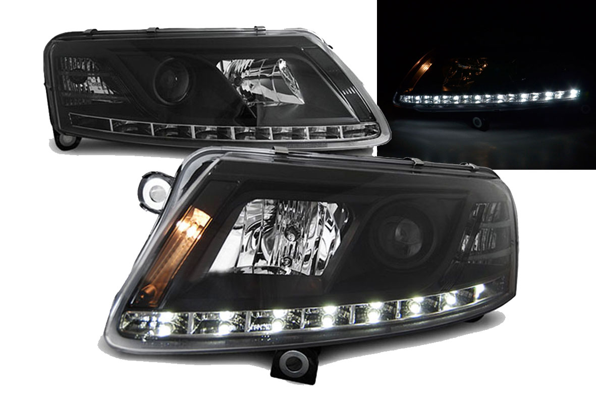 Frontlykter AUDI A6 (C6) 2004-2008 TRU DRL XENON BLACK
