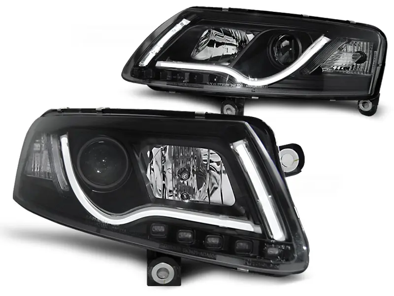 Frontlykter AUDI A6 (C6) 2004-2008 TUBE LIGHT BLACK – bilde 2