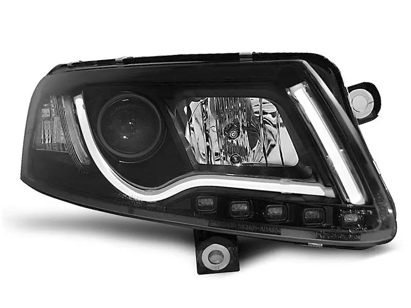 Frontlykter AUDI A6 (C6) 2004-2008 TUBE LIGHT BLACK – bilde 5