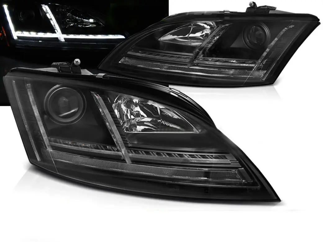 Frontlykter  AUDI TT (8J) 2006-2010  LED BLACK SEQ