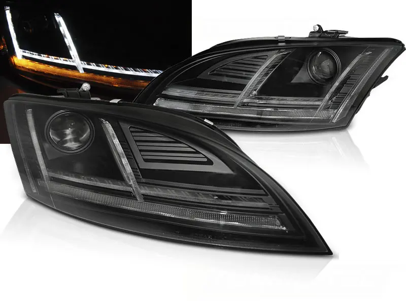 Frontlykter AUDI TT (8J) 2006-2010 med AFS XENON LED DRL BLACK SEQ