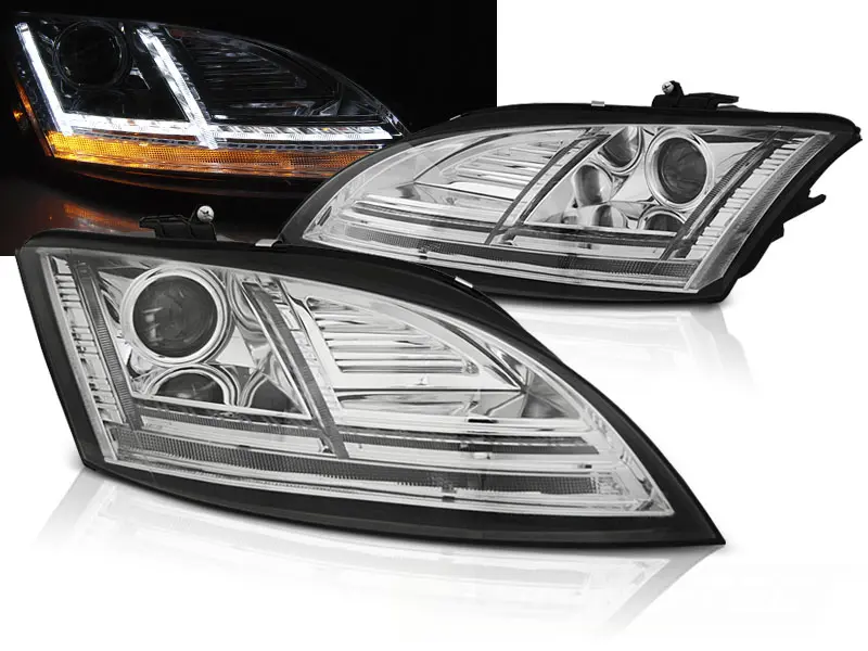 Frontlykter AUDI TT (8J) 2006-2010 med AFS XENON LED DRL CHROME SEQ