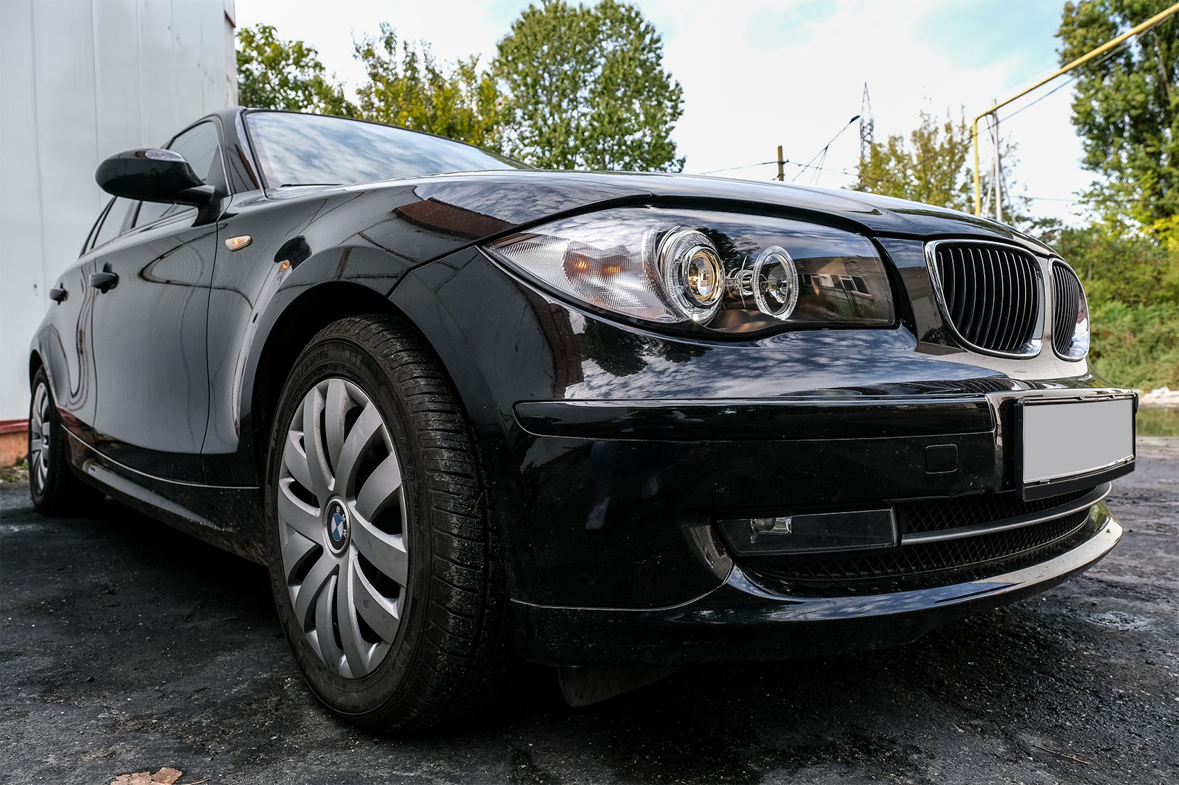 Frontlykter BMW 1 (E87/E81/E82/E88) 2004 - 2011 │ Angel Eyes Black - sett 2 stk. – bilde 12