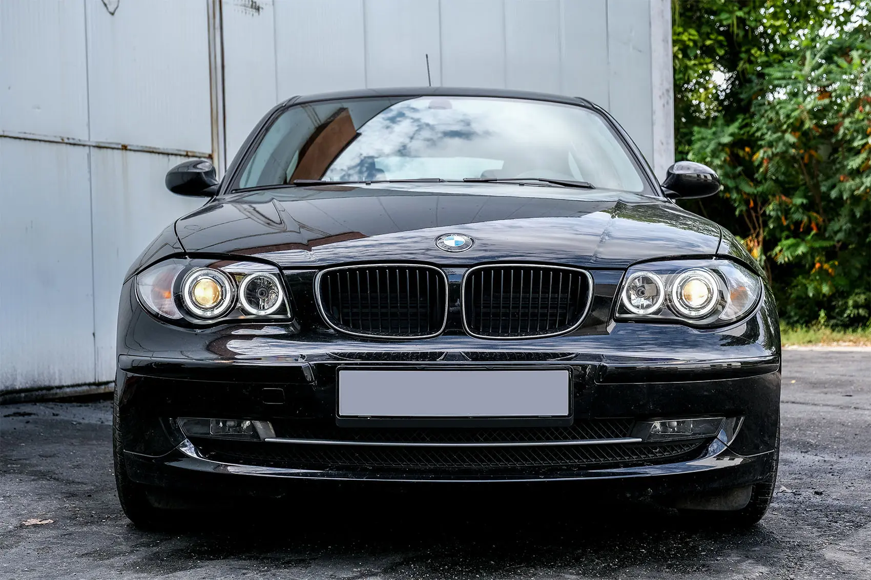 Frontlykter BMW 1 (E87/E81/E82/E88) 2004 - 2011 │ Angel Eyes Black - sett 2 stk. – bilde 7