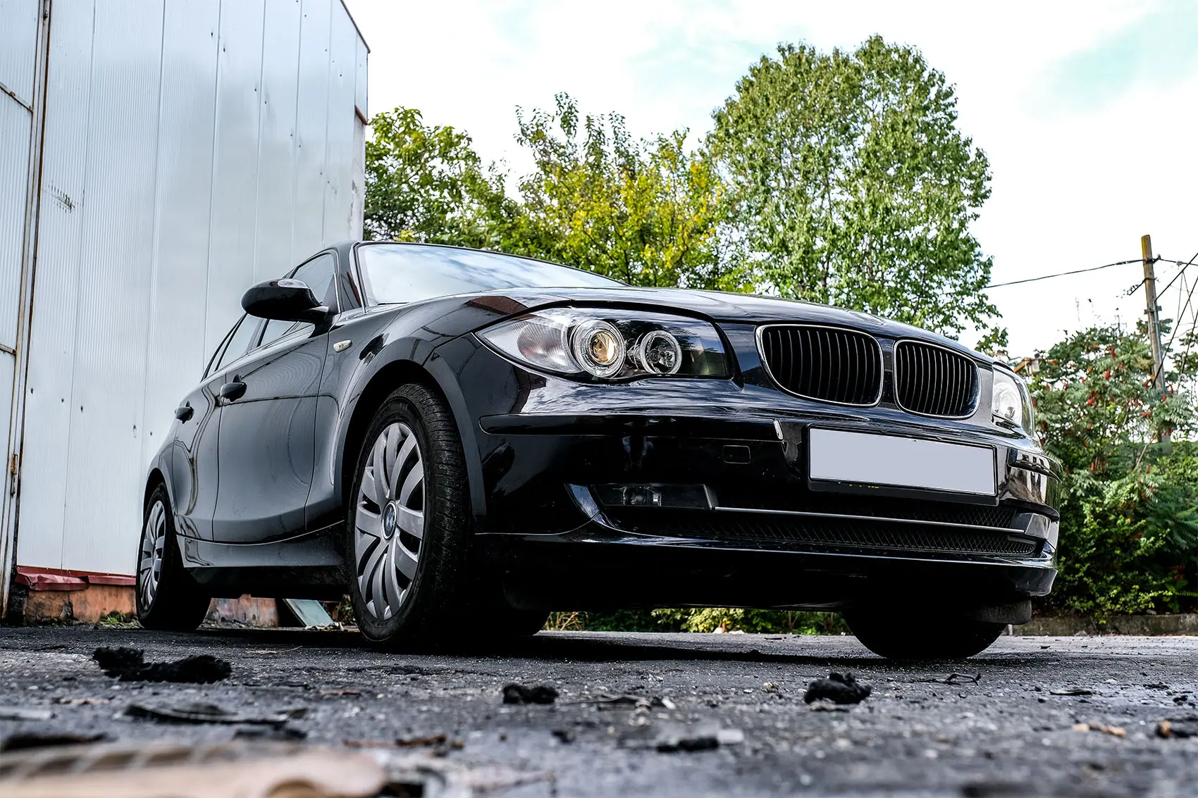 Frontlykter BMW 1 (E87/E81/E82/E88) 2004 - 2011 │ Angel Eyes Black - sett 2 stk. – bilde 8
