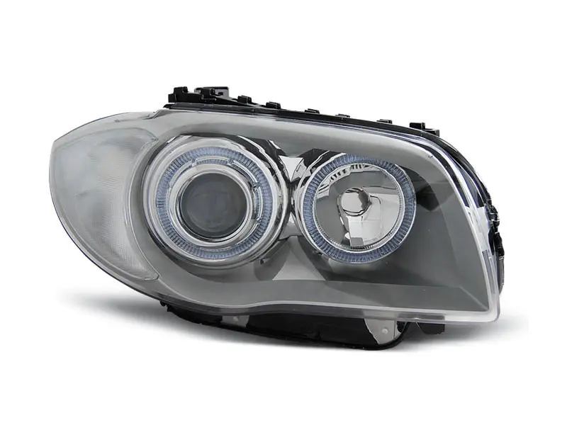 Frontlykter BMW 1 (E87/E81/E82/E88) 2004-2011 ANGEL EYES CHROME – bilde 5