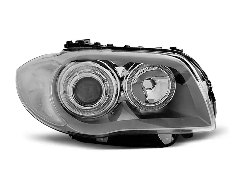 Frontlykter BMW 1 (E87/E81/E82/E88) 2004-2011 ANGEL EYES CHROME – bilde 5