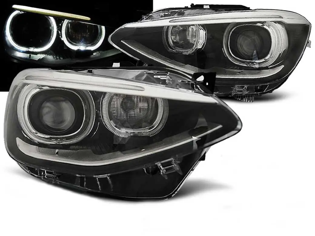 Frontlykter BMW 1 (F20/F21) 2011 - 2014 │ Halogen Headlights DRL Black Image 1