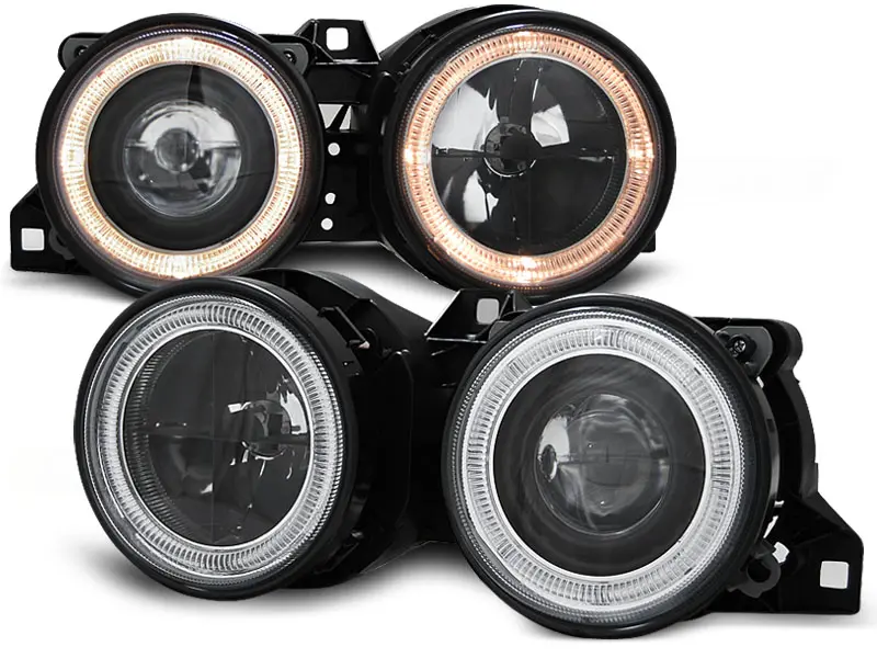 Frontlykter BMW 3 (E30) 1982 - 1994 | ANGEL EYES BLACK – bilde 2