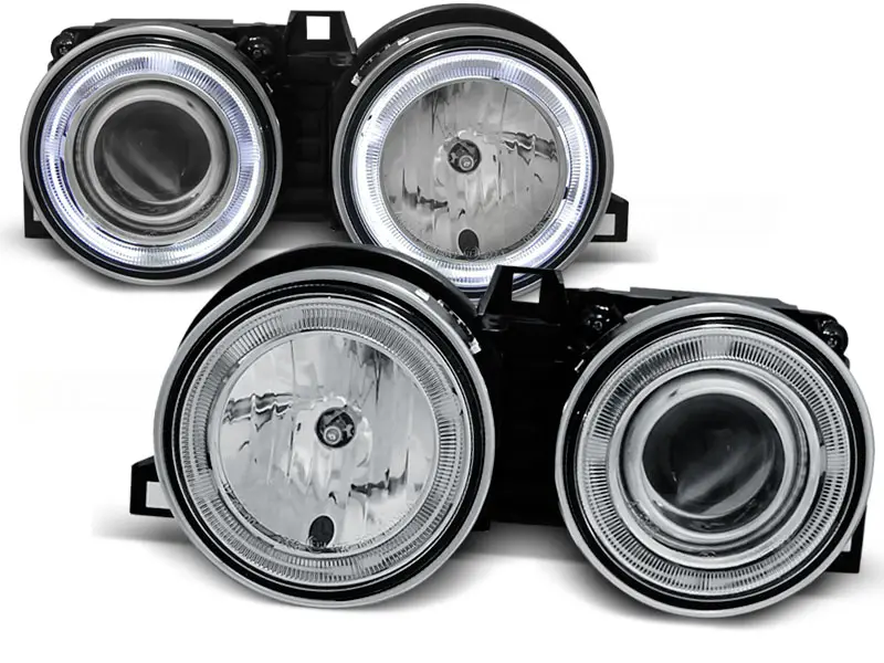 Frontlykter BMW 3 (E30) 1982-1994 ANGEL EYES CHROME
