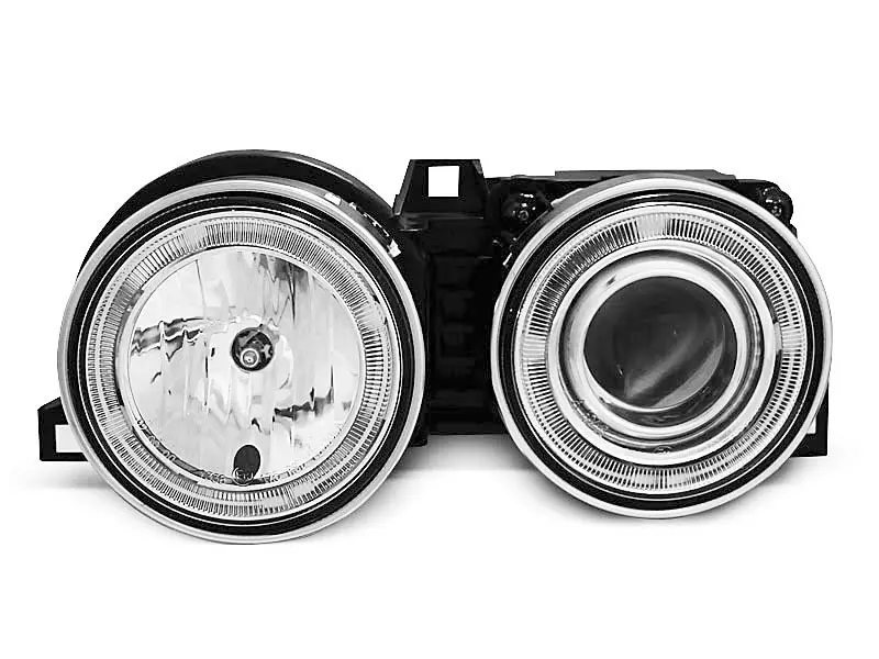 Frontlykter BMW 3 (E30) 1982-1994 ANGEL EYES CHROME – bilde 2