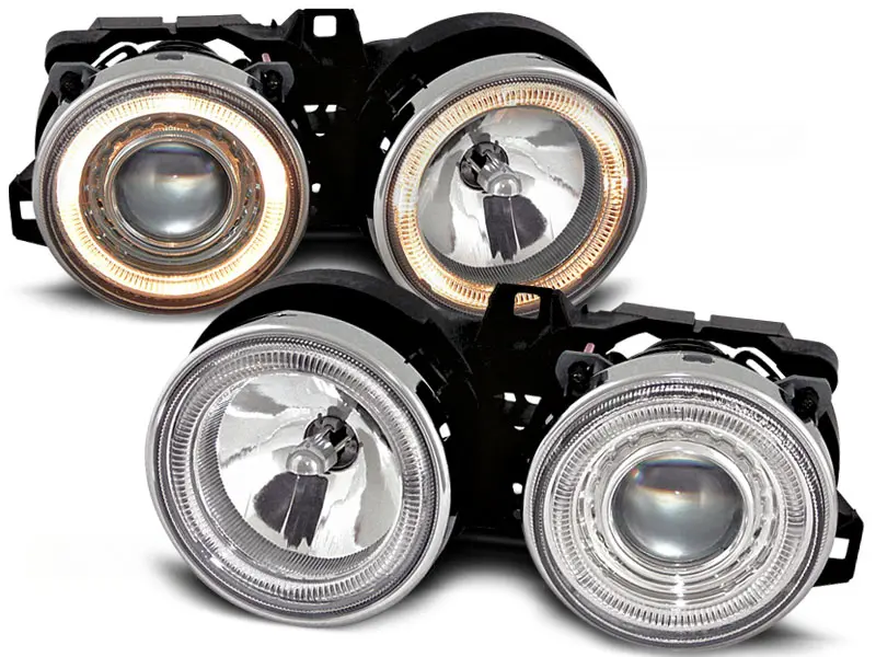 Frontlykter BMW 3 (E30) 1982-1994 ANGEL EYES CHROME
