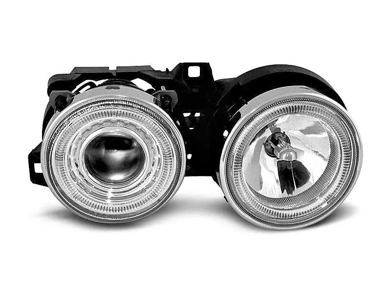 Frontlykter BMW 3 (E30) 1982-1994 ANGEL EYES CHROME – bilde 2
