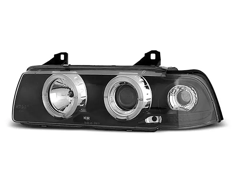 Frontlykter BMW 3 (E36) 1990-1999 │ Angel  Eyes Black – bilde 3
