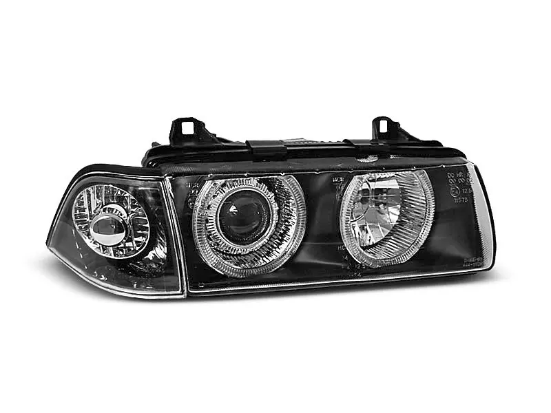 Frontlykter BMW 3 (E36) 1990 - 1999 | ANGEL EYES BLACK – bilde 4